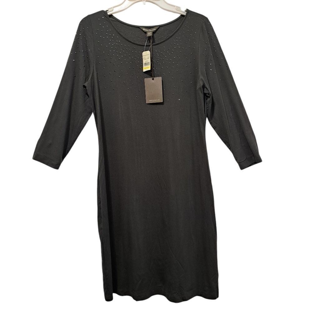 Tommy Bahama Studded Embellished Pullover Ligthweight Mini Dress Pepper Med NWT